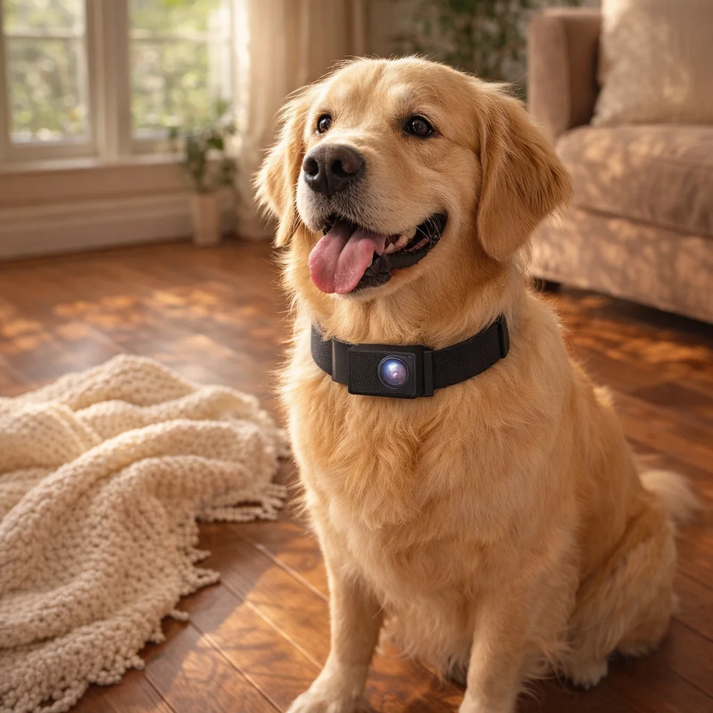 Wireless HD Cat Collar Camera for Pets - lifestyle view